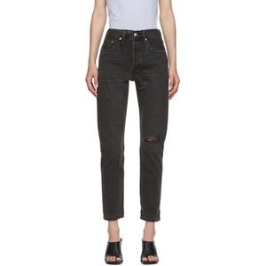 LEVI’S 501 BLACK RIPPED JEANS